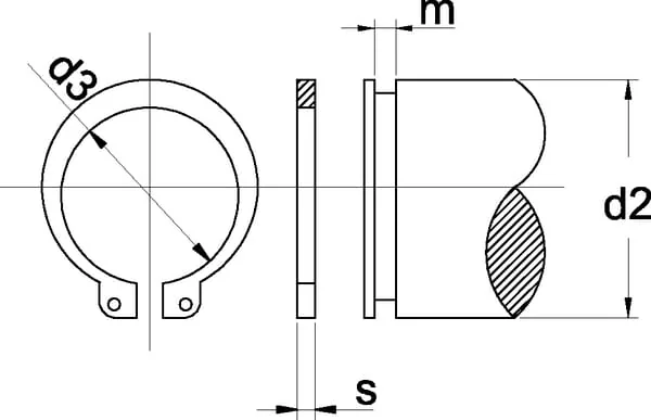 Kramp - 47140RVS - Sicherungsring Außen 40x1,8 mm DIN471 Edelstahl