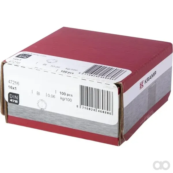 Kramp - 47216 - Sicherungsring Innen 16x1mm DIN472 Stahl Kramp