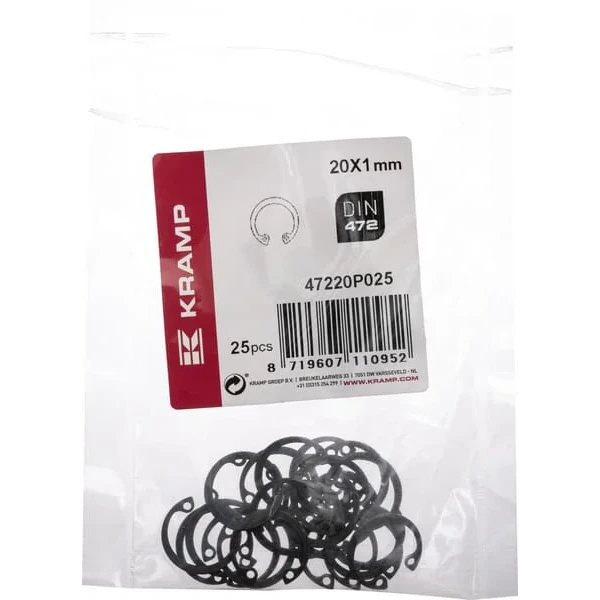Kramp - 47220P025 - Sicherungsring Innen 20x1 mm DIN472 Stahl Kramp