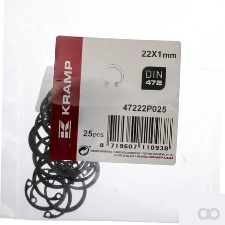 Kramp - 47222P025 - Innensicherungsring 22x1mm DIN472 Stahl Kramp
