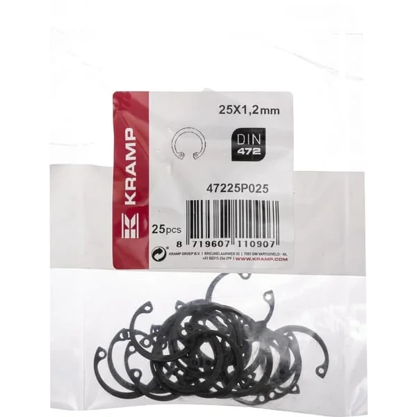 Kramp - 47225P025 - Innensicherungsring 25x1.2 mm DIN472 Stahl Kramp