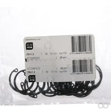 Kramp - 47229P025 - Innensicherungsring 29x1.2mm DIN472 Stahl Kramp
