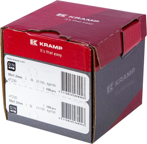 Kramp - 47230 - Innensicherungsring 30x1.2mm DIN472 Stahl Kramp