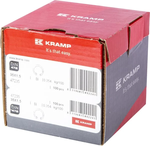 Kramp - 47235 - Innensicherungsring 35x1.5 mm DIN472 Stahl Kramp