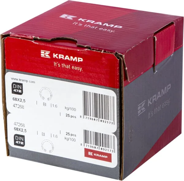 Kramp - 47268 - Sicherungsring Innen 68x2,5mm DIN472 Stahl Kramp