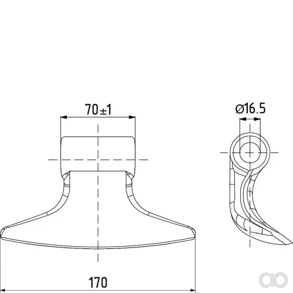 Kramp - 483304 - Schlegel 70x170 D16R88P