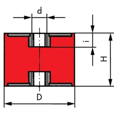 Kramp - 5040C55RVS - Schwingungsdämpfer Edelstahl Typ C