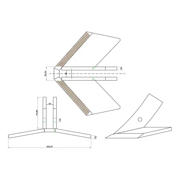 Kramp - 506015CN - Fluegelschar Mit Hartmetall