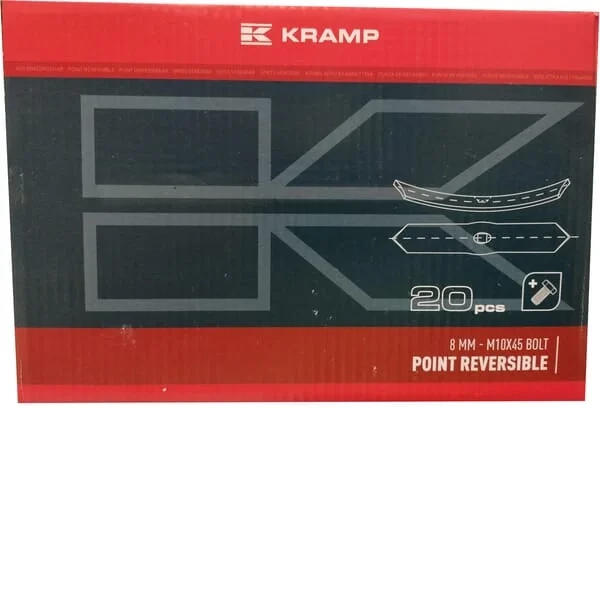 Kramp - 5120101458 - Kultivatorzinke 230x45x8mm, Zweiseitig, Gebogen, 1 Loch, Geeignet für Väderstad