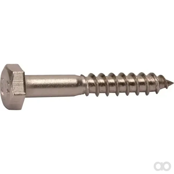 Kramp - 571635RVSA4 - Holzschraubenbolzen 6x35mm, 10mm Sechskantkopf, V4A, DIN 571