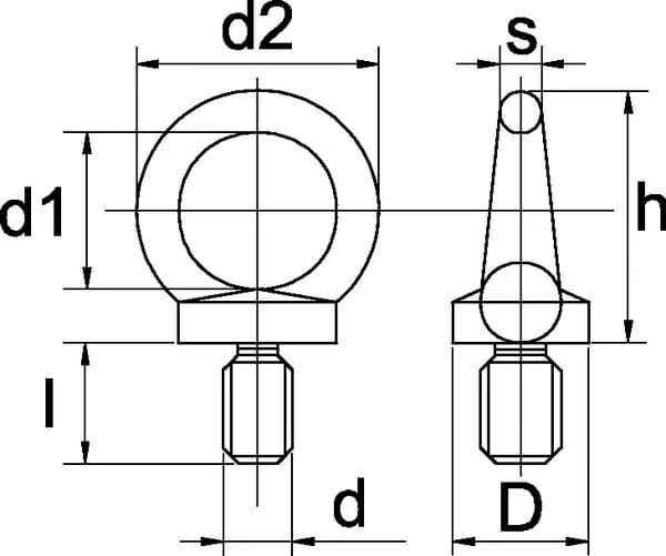 Kramp - 58014 - Oesenbolzen M14 Verz