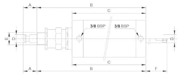 Kramp - 6008300KR - Pneumatikzylinder 6 Mit Durchgehender Kolbenstange