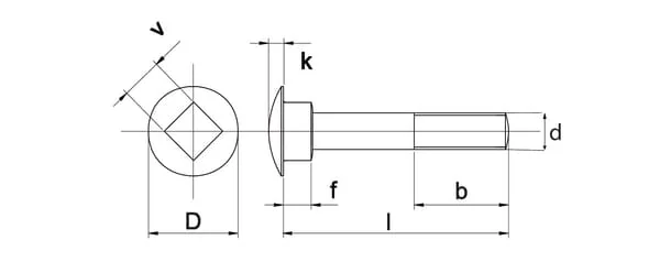 Kramp - 6031210088 - Linsenkopfschraube DIN603 M12x100 Stahl Verzinkt 8.8