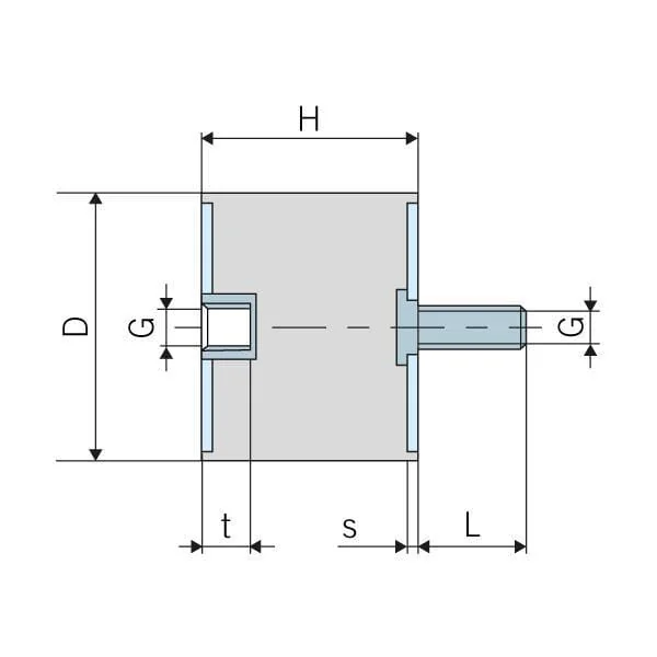 Kramp - 6035B55L - Schwingungsdämpfer Type B