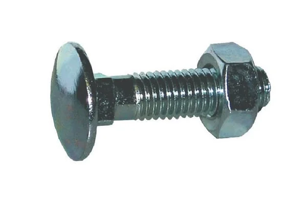 Kramp - 603616 - Linsenkopfschraube mit Mutter DIN603 M6x16 Stahl Verzinkt 4.6 Kramp