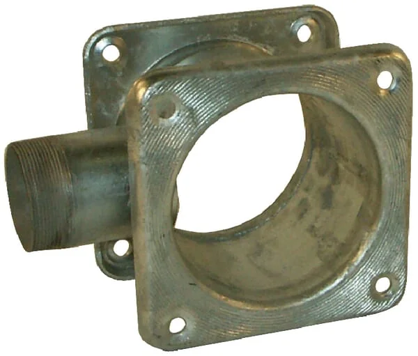 Kramp - 6303001Z - Quadratische Flansche 6" + Auslass 2 1/2"