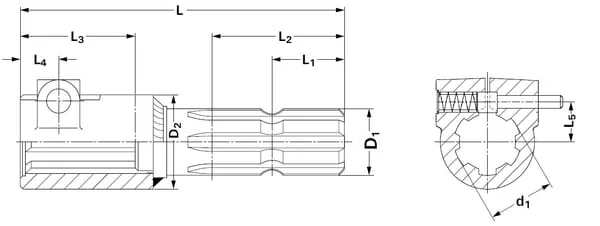 Kramp - 6710164KR - Verlängerung + QR 1,3/8-1,3/8