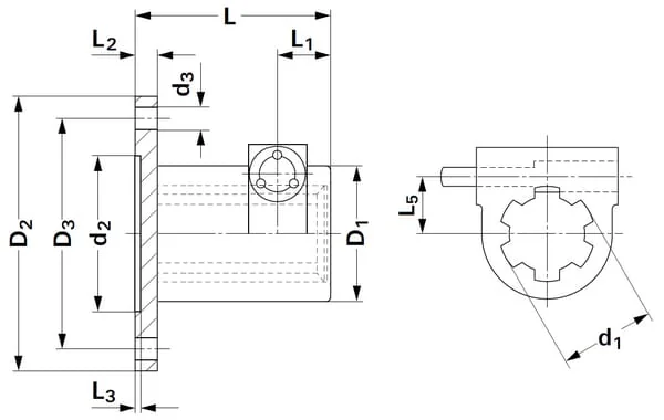 Kramp - 675030AKR - Halbfabrikat Keilnabe