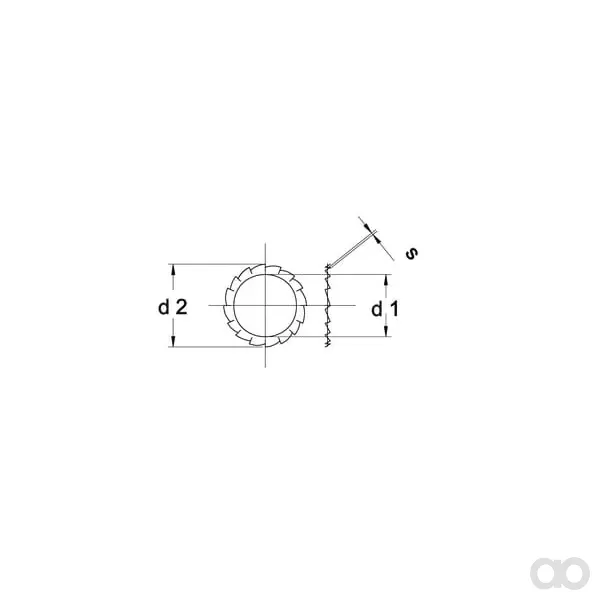 Kramp - 6798A3 - Raendelscheibe M3x3,2x6mm, Stahl Verzinkt DIN 6798