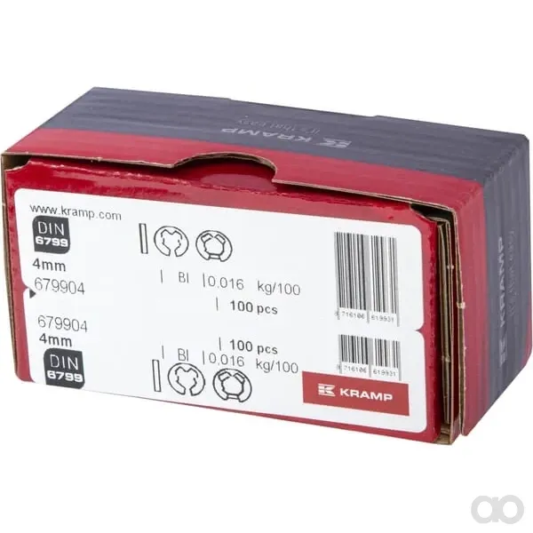 Kramp - 679904 - Externer E-Sicherungsring 5x0,7mm DIN 6799 Stahl