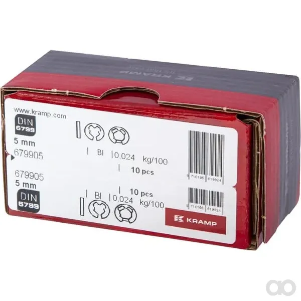 Kramp - 679905 - Externer E-Sicherungsring 6x0,7mm DIN 6799 Stahl