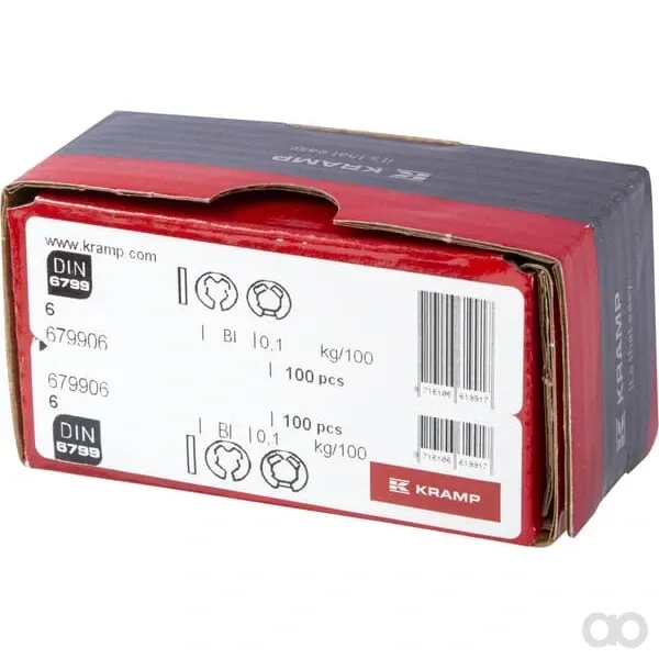 Kramp - 679906 - Externer E-Sicherungsring 7x0,7mm DIN 6799 Stahl
