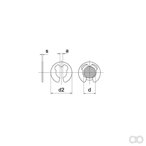 Kramp - 679915 - E-Sicherungsring Aussen 16x1,5mm DIN 6799 Stahl
