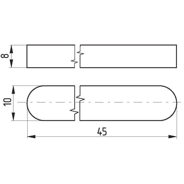 Kramp - 688510845 - Passfeder 10x8x45