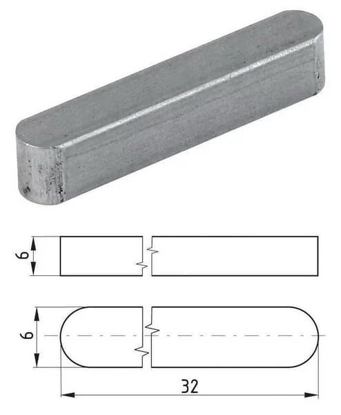Kramp - 68856632 - Passfeder 6x6x32