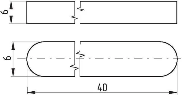Kramp - 68856640 - Passfeder 6x6x40