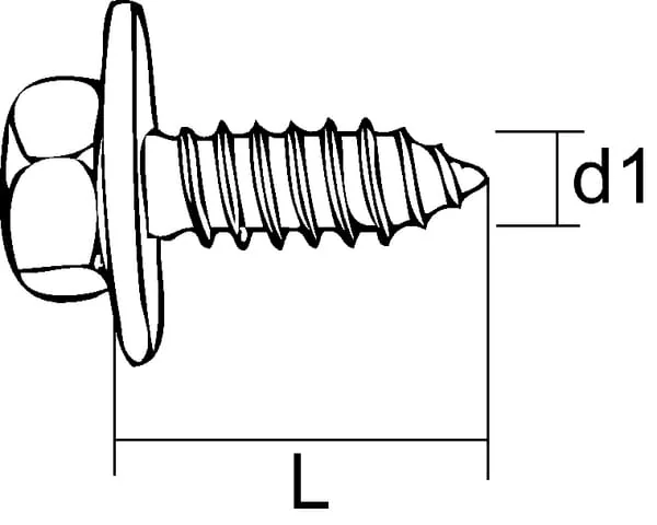 Kramp - 69015513P100 - Selbstbohrende Laengslochschraube 5.5x13 Verz