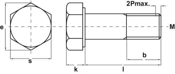 Kramp - 69143080109TV - HV-Schraube M30x80 10.9 Thermisch Verzinkt