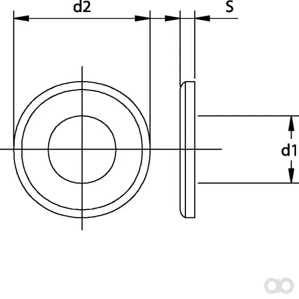 Kramp - 691620B - Unterlegscheibe M20x37x4 mm Stahl Brueniert DIN 6916