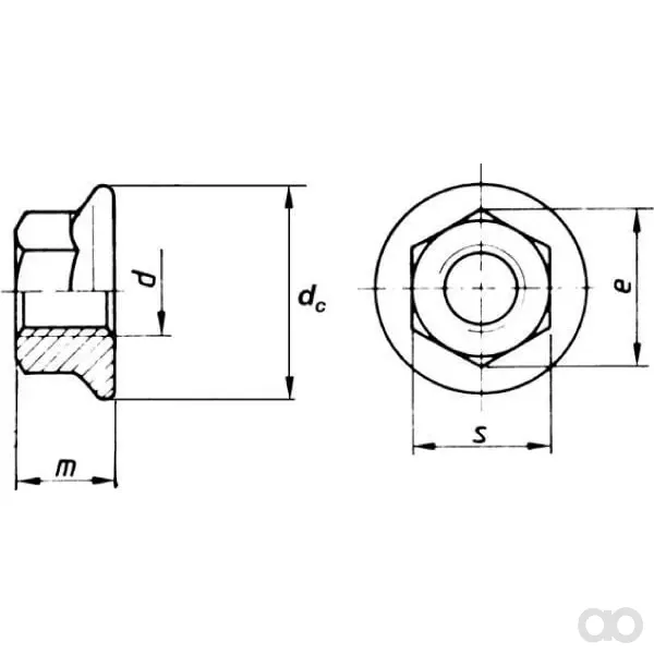 Kramp - 69231410 - Sechskant-Flanschmutter DIN6923 M14x2,00 Stahl Verzinkt Klasse 10