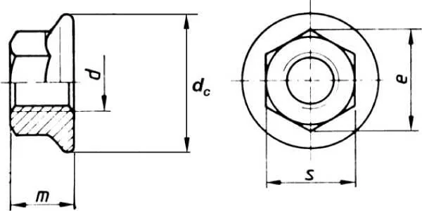 Kramp - 6VT - Sechskant-Flanschmutter M6x1,00 Stahl verzinkt Klasse 10