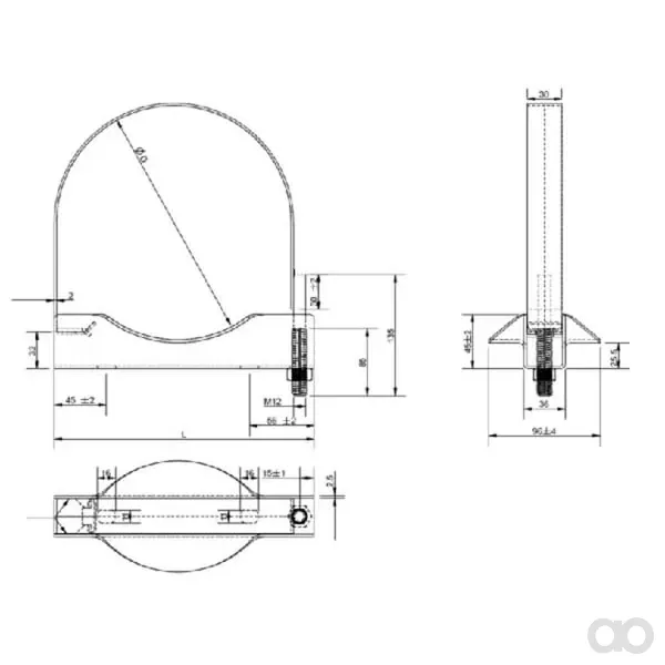 Kramp - 700204KR - Schlauchschelle Bandbehaelter 310mm