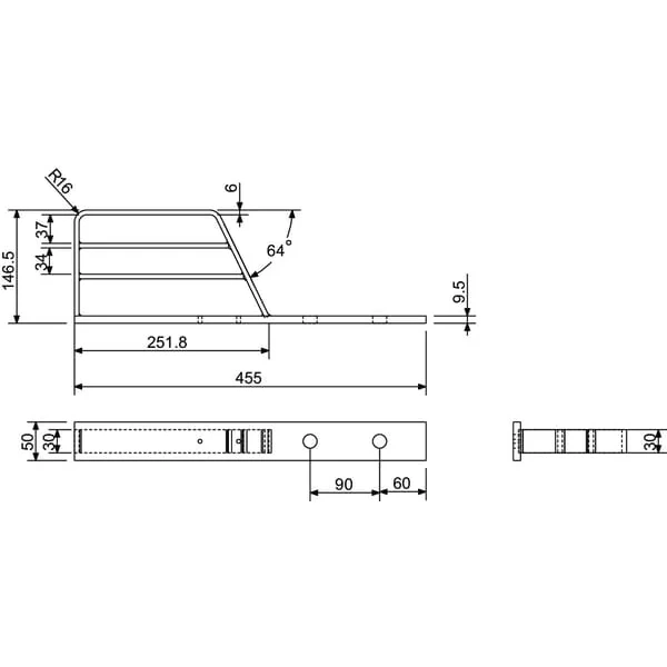 Kramp - 700302KR - Stufen 3x, Verzinkt