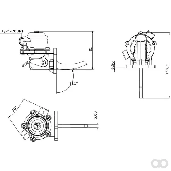 Kramp - 708294R93KR - Gusseiserne Kraftstoffpumpe