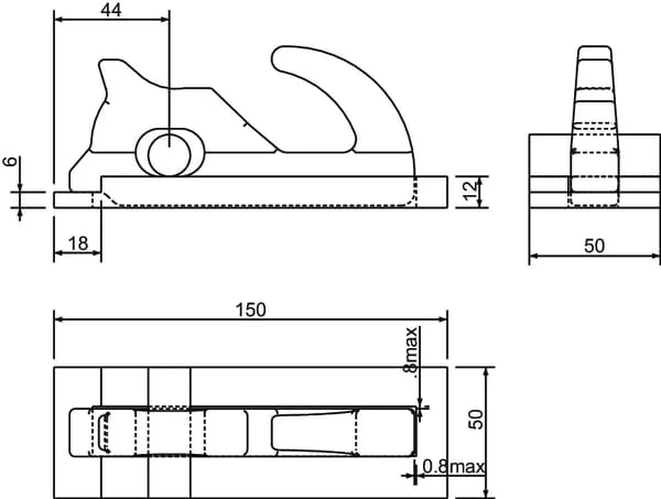 Kramp - 709037KR - Schraubzwinge 150 x 50 mm Verzinkt