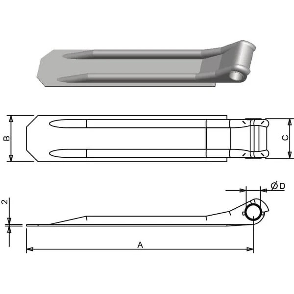 Kramp - 730050KR - Scharnier Verzinkt
