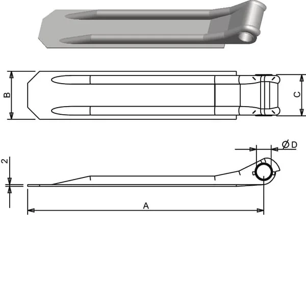 Kramp - 730051KR - Scharnier Verzinkt