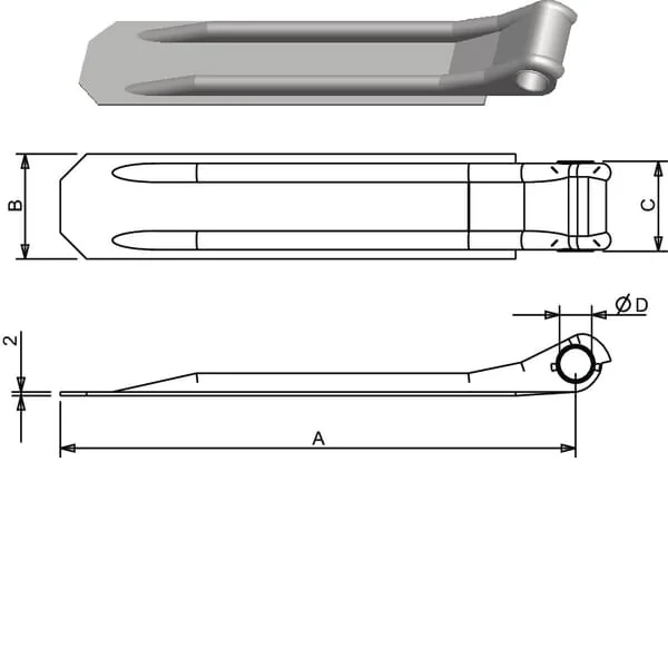 Kramp - 730052KR - Scharnier Verzinkt