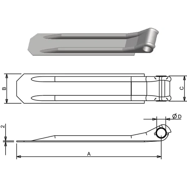 Kramp - 730073KR - Scharnier Verzinkt