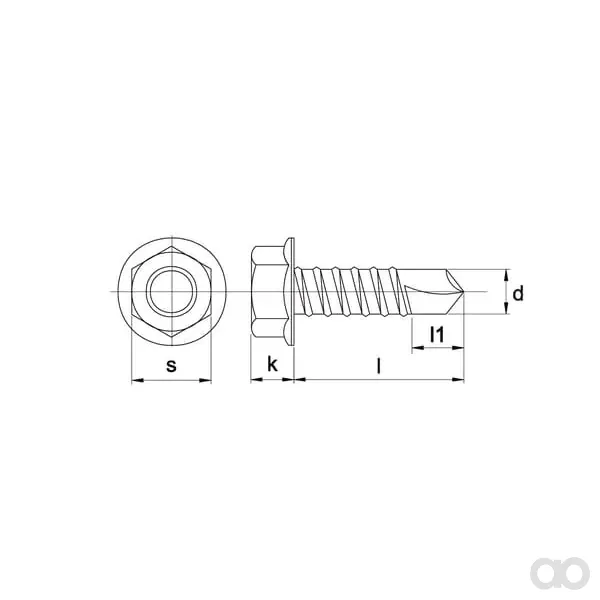 Kramp - 7504K4832P200 - Selbstbohrende Blechschraube 4.8x32 Verz