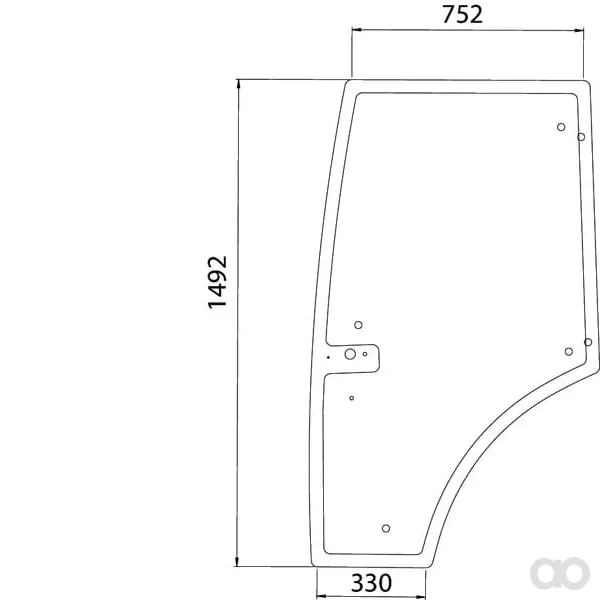 Kramp - 7700073324N - Tuerfenster Stangen