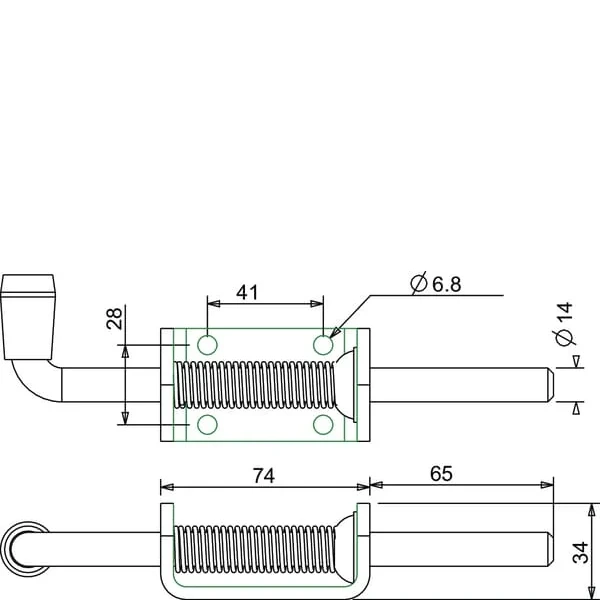 Kramp - 770025KR - Federbelasteter Bolzen