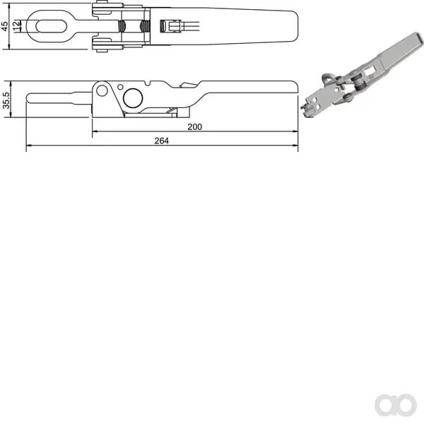 Kramp - 770032KR - Verzinktes Exzenterriegel
