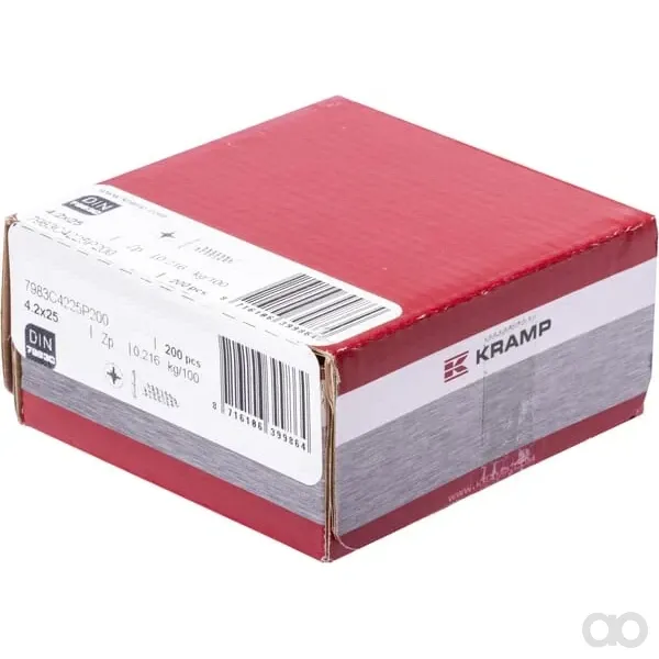 Kramp - 7983C4225P200 - Selbstschneidende Schraube 4,2x25mm PZ2 Senkkopf, DIN 7983C Kramp