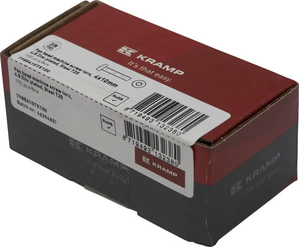 Kramp - 7985410TX100 - Linsenkopfschraube 4x10 Torx DIN7985