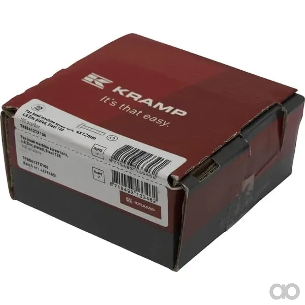 Kramp - 7985412TX100 - Linsenkopfschraube 4x12 Torx DIN7985